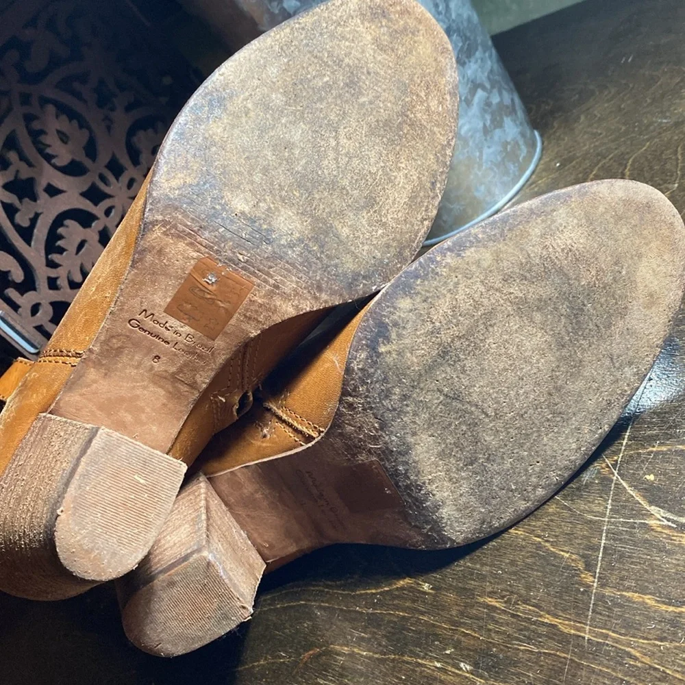 Madewell Billy Boot Size 8 Leather English Saddle Ankle F5044 - Picture 7 of 14